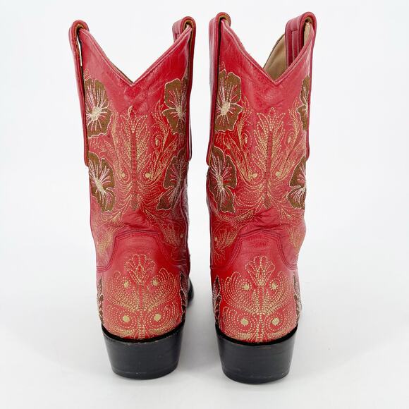 Old Gringo Women's 6.5 Sheridan Red Floral Embroidered Western Cowgirl Boots - Picture 7 of 10